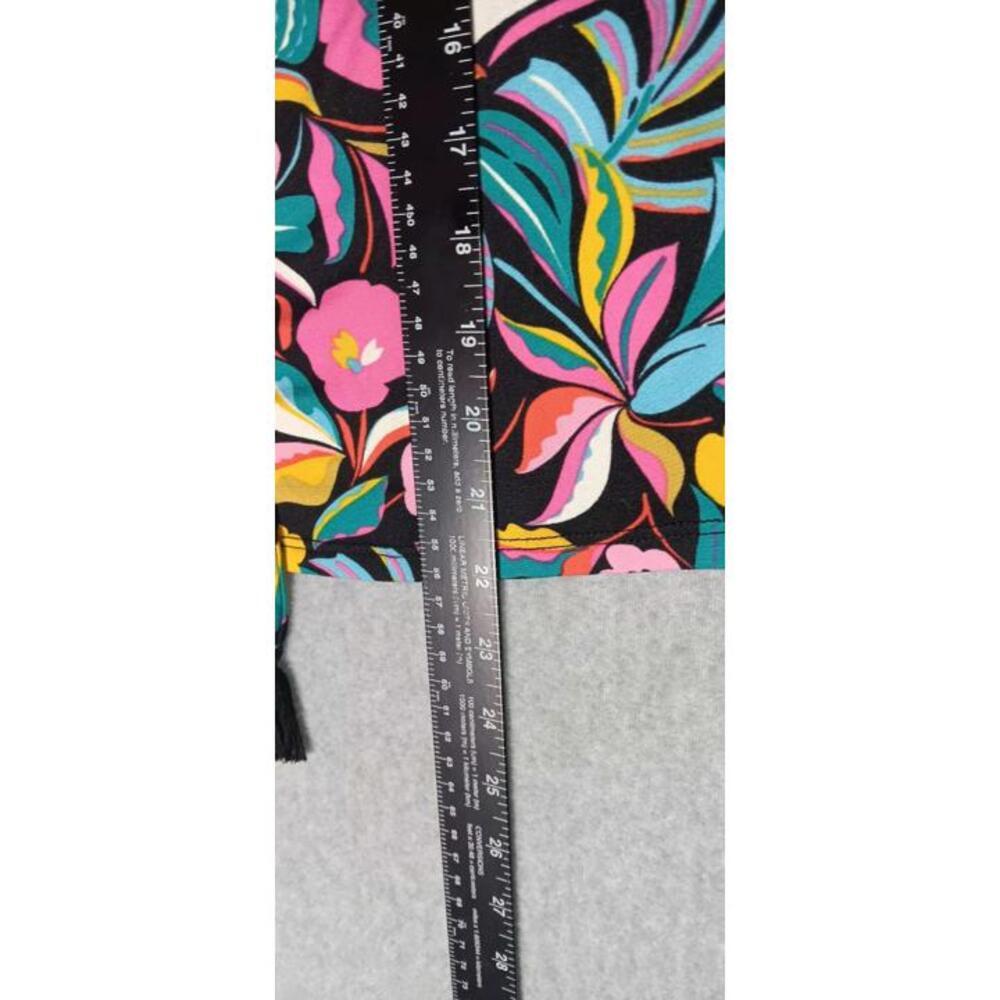 Pioneer Sleeveless Blouse Womens Size Large Multicolor Floral Leaves Tassels - Picture 7 of 10